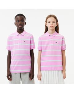 Kids’ Lacoste Striped Piqué Polo Shirt