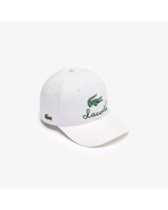 Embroidered Crocodile and Logo Cap