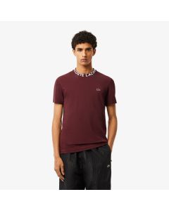 Jacquard Neck Piqué Logo T-Shirt