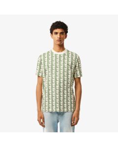 เสื้อยืดลาคอสท์ ลายโมโนแกรม ผ้าคอตตอนเจอร์ซี่ย์