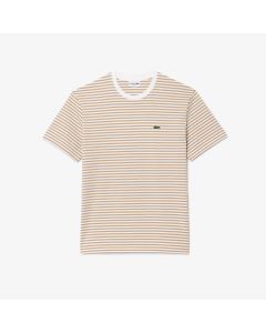 เสื้อยืดลาคอสท์ ลายริ้ว ผ้าคอตตอนเนื้อหนา