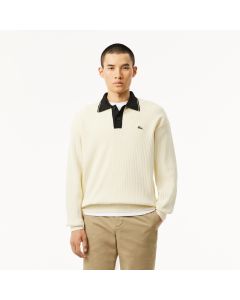 French Made Relaxed Fit Polo Sweater