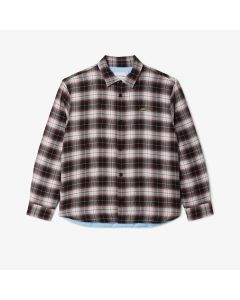 เสื้อโอเวอร์เชิ้ตลาคอสท์ บุนวม ลายตาราง