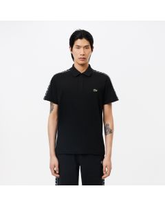 Regular Fit Logo Stripe Mini Piqué Polo Shirt