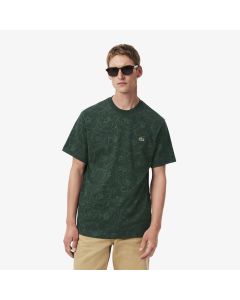 เสื้อยืดลาคอสท์ พิมพ์ลายดอกไม้ ทรงคลาสสิค