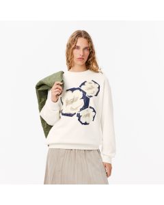 Oversized Printed Fleece Sweatshirt