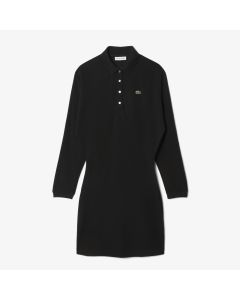 ชุดเดรสลาคอสท์ ผ้าปิเก้พลิ้ว คอปกโปโล ทรงเข้ารูป