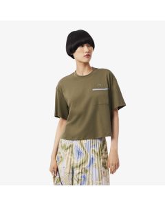 เสื้อยืดลาคอสท์ กระเป๋ามีซิป ทรงโอเวอร์ไซส์