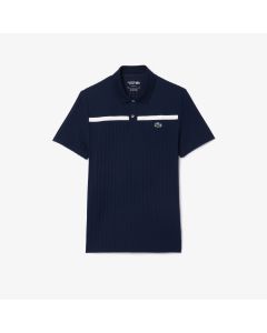 เสื้อโปโลลาคอสท์ Tennis ประดับป้าย ผ้าแห้งไว