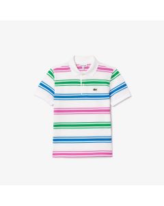 เสื้อโปโลเด็กลาคอสท์ ลายริ้ว ผ้าเปอติปิเก้