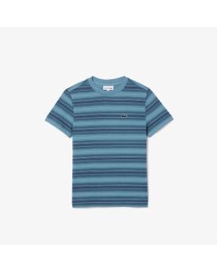เสื้อยืดเด็กลาคอสท์ พิมพ์ลายริ้ว ผ้าคอตตอน