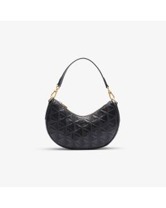 Maheki Embossed Leather Half Moon Purse