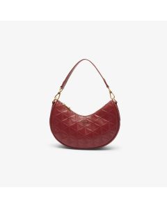 Maheki Embossed Leather Half Moon Purse