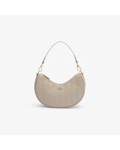 Maheki Embossed Leather Half Moon Purse