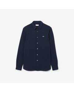 เสื้อเชิ้ตลาคอสท์ ผ้าเปอติปิเก้ ทรงเข้ารูป