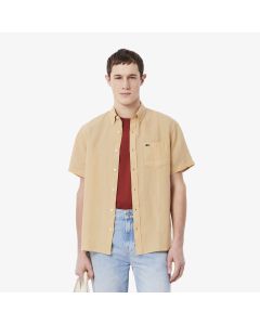 เสื้อเชิ้ตแขนสั้นลาคอสท์ ผ้าลินิน