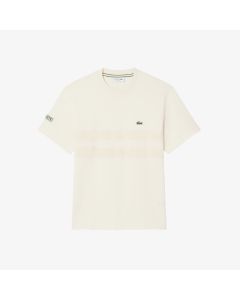 เสื้อยืดลาคอสท์ ประดับเเถบผ้าตาข่าย ผ้าเจอร์ซี่ย์
