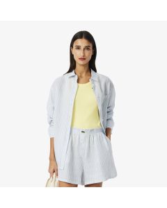 Oversized Striped Linen Shirt