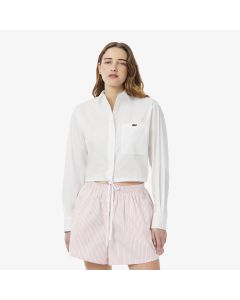 เสื้อเชิ้ตลาคอสท์ ขนาดใหญ่กว่าปกติ สามารถปรับขนาดได้ ผ้าป๊อปลิน