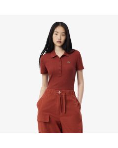 เสื้อโปโลผู้หญิงลาคอสท์ L.12.D ทรงเข้ารูป ผ้าคอตตอน