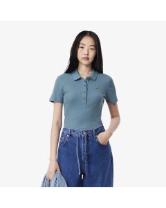 เสื้อโปโลผู้หญิงลาคอสท์ L.12.D ทรงเข้ารูป ผ้าคอตตอน