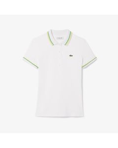 เสื้อโปโลผู้หญิงลาคอสท์ L.12.D ผ้าเจอร์ซี่ย์ ทรงเข้ารูป
