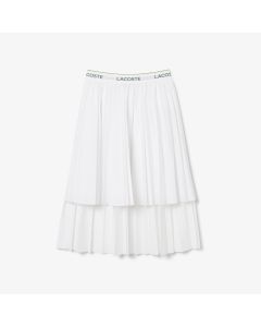 Asymmetric Pleated Midi Skirt