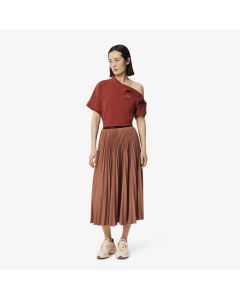 Long Pleated Elasticated Waist Skirt