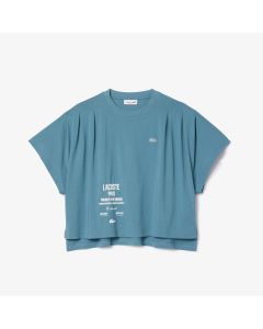 เสื้อยืดลาคอสท์ พิมพ์ลาย เเขนเสื้อค้างคาว ผ้าคอตตอนเจอร์ซี่ย์