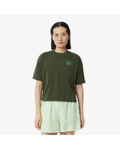 เสื้อยืดลาคอสท์ Paris ประดับป้าย ผ้าเจอร์ซี่ย์