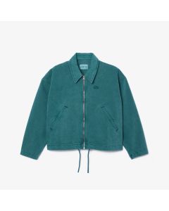 เสื้อแจ็กเก็ตผ้าเดนิม ทรงหลวม ย้อมสีธรรมชาติ