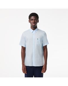เสื้อเชิ้ตแขนสั้นผู้ชายลาคอสท์ ผ้าลินิน