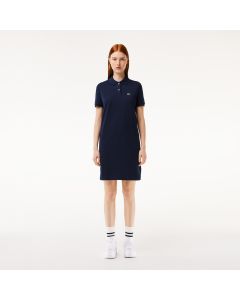 ชุดโปโลเดรสผู้หญิงลาคอสท์ ผ้าปิเก้ถัก