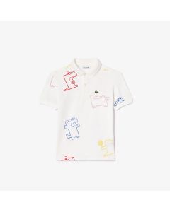 Piqué Croc Print Polo Shirt